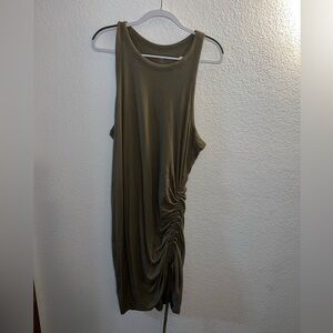 Old Navy Gray Asymmetrical Halter Sheath Dress